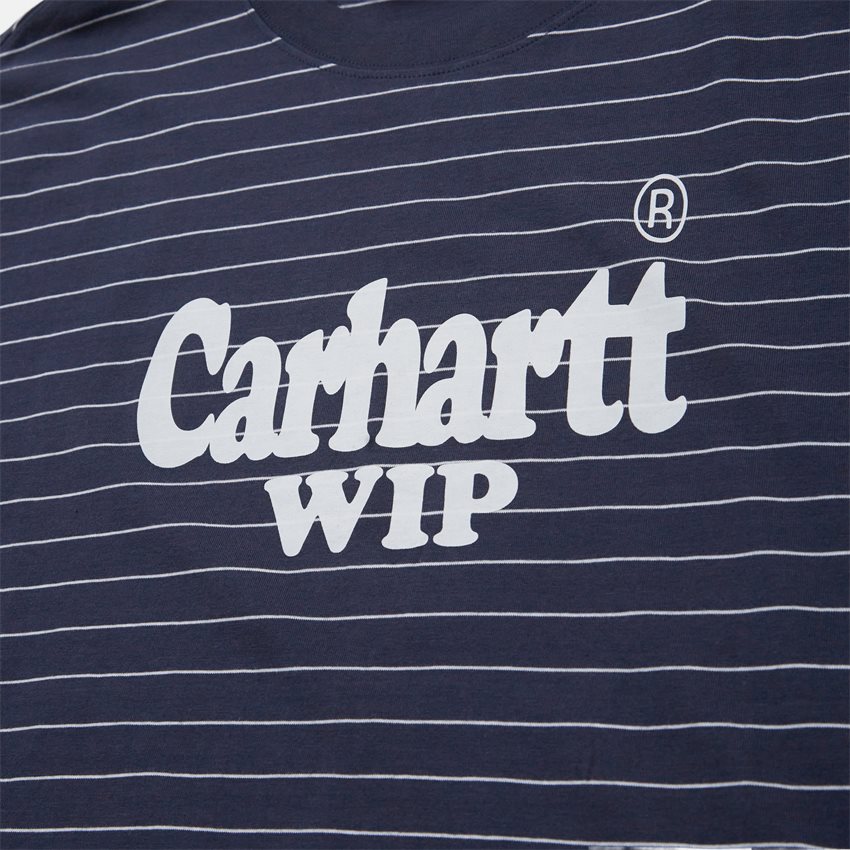 Carhartt WIP T-shirts S/S ORLEAN SPREE T-SHIRT I032850 STRIPE BLUE/WHITE